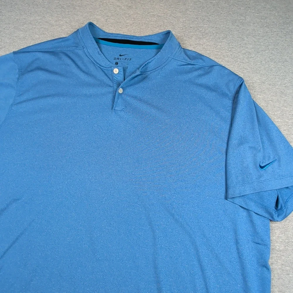 Nike Golf Dri-FIT Blade Collar Polo Shirt Mens XL Blue Heather CT1941-406
